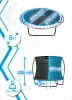 Trambulină THUNDER INSIDE ULTRA 8FT (244cm) BLUE