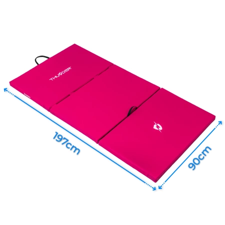 Saltea de gimnastică roz 197x100x5 THUNDER
