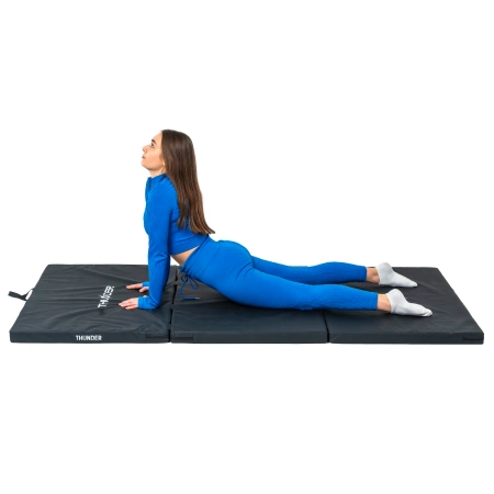 Saltea de gimnastică neagră 197x100x5 THUNDER