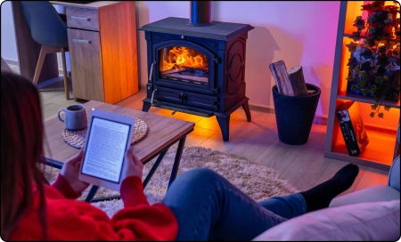 Sobă de fontă pe lemne WESTA 17 kW