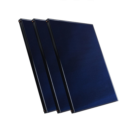 Kit solar cu 3 panouri solare plate de 2,5 m² , fără cablu solar și fără rezervor