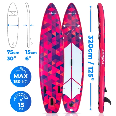 Placă SUP 320cm THUNDER VOLCA