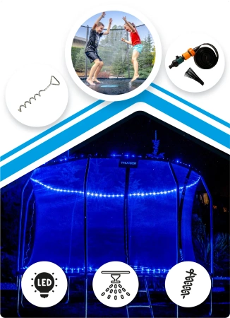 Trambulină THUNDER INSIDE ELITE 6FT (183 cm) NEGRU