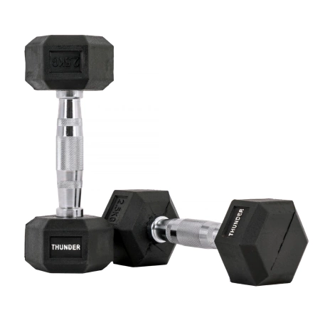 Ganteră hexagonală 2.5 kg THUNDER 