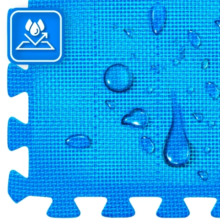 Placă puzzle pentru exerciții albastru-gri 60x60x2cm THUNDER