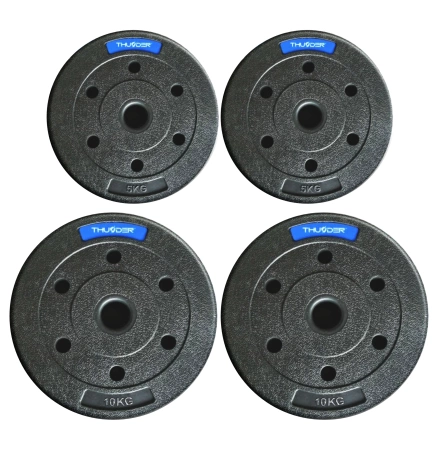 Set de greutăți bituminoase marca THUNDER 2x10 kg + 2x5 kg