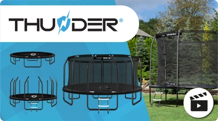 Trambulină THUNDER INSIDE ELITE 16FT (488 cm) NEGRU