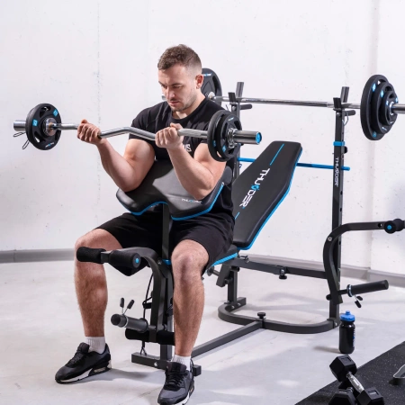 Bancă de antrenament cu suport pentru biceps THUNDER VIGOR-B