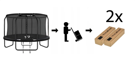 Trambulină THUNDER INSIDE ELITE 12FT (366 cm) NEGRU