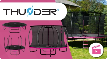 Trambulină THUNDER INSIDE ULTRA 14FT (427 cm) PINK