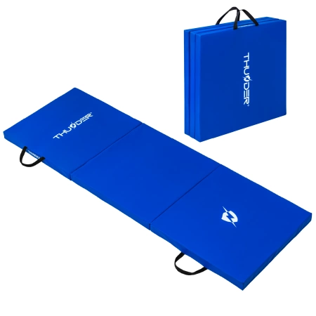 Saltea de gimnastică albastră 180x60x5 THUNDER