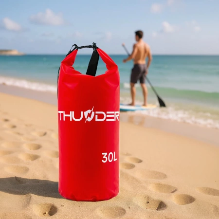 Sac impermeabil 30 L THUNDER roșu
