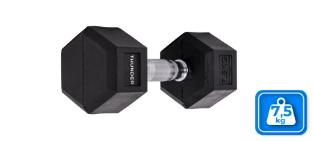 Haltér hexagonal 7,5 kg THUNDER