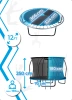 Trambulină THUNDER INSIDE ULTRA 12FT (366 cm) BLUE