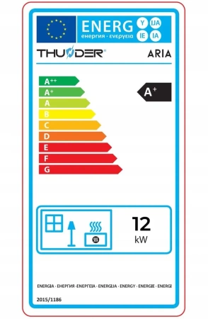 Sobă pe peleți ARIA BLACK 12 kW 
