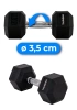 Ganteră hexagonală 12,5 kg THUNDER