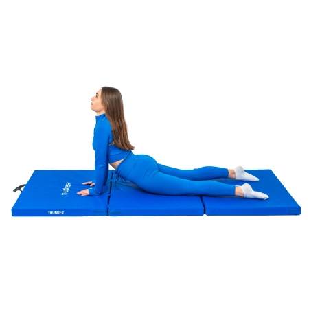 Saltea de gimnastică albastră 197x100x5 THUNDER