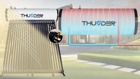 Colector solar presurizat cu rezervor THUNDER 250 L BLACK