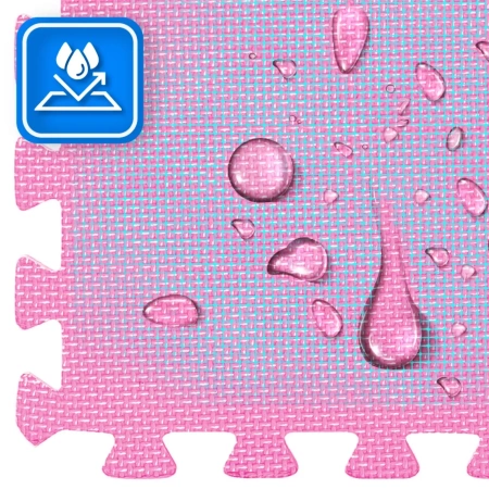 Placă puzzle pentru exerciții roz-gri 60x60cm THUNDER