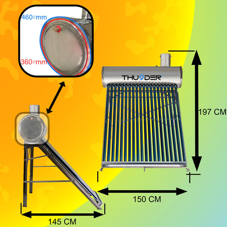 Colector solar nepresurizat cu rezervor THUNDER 200 L