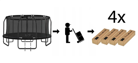 Trambulină THUNDER INSIDE ELITE 16FT (488 cm) NEGRU