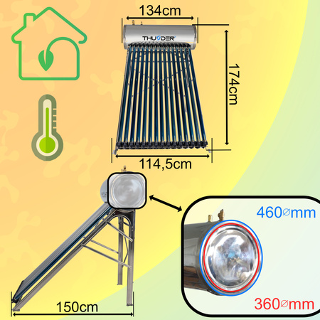 Colector solar presurizat cu rezervor THUNDER 150 L