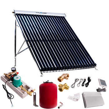 Kit solar cu 1 colector vidat de 20 de tuburi, fără cablu solar și fără rezervor