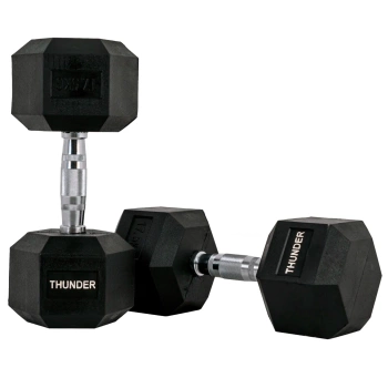 Ganteră hexagonală 17,5 kg THUNDER
