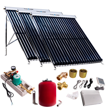 Kit solar cu 3 colectoare vidate de 20 de tuburi, fără cablu solar și fără rezervor