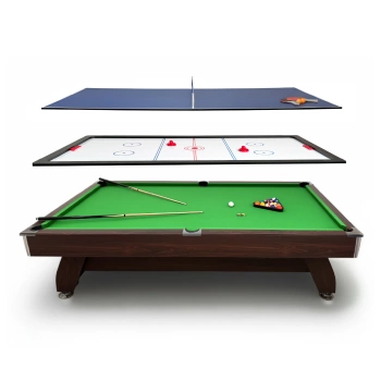Masă de biliard THUNDER cu suprapunere cymball/ping pong 7FT - BOLD-BROWN