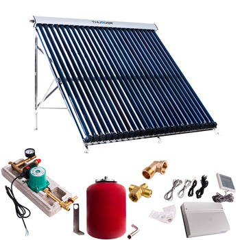 Set solar cu un colector cu 25 de tuburi de vid fără cablu solar și fără rezervor
