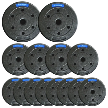 Set de greutăți bituminoase marca THUNDER 2x5 kg + 4x2,5 kg + 8x1,25 kg