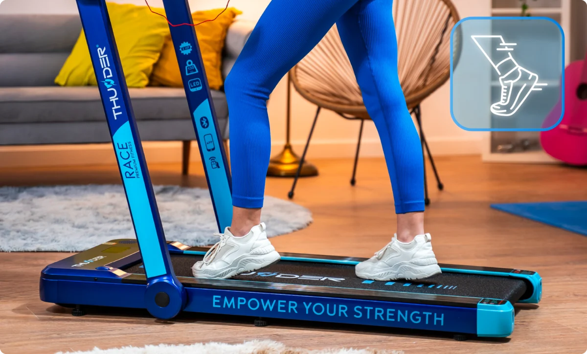Bandă de alergare electrică THUNDER RACE-BLUE - imagine 9