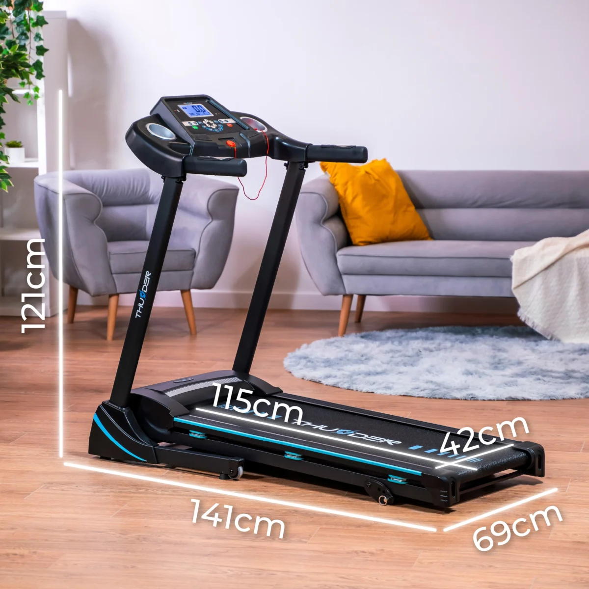 Bandă de alergare electrică THUNDER ICON-BLACK - imagine 4