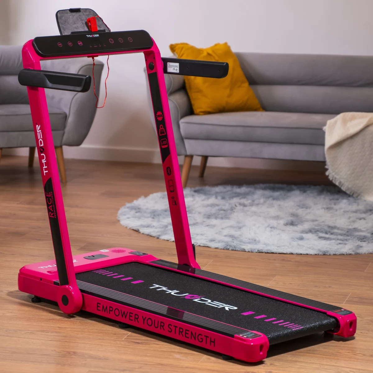 Bandă de alergare electrică THUNDER RACE-PINK - imagine 2