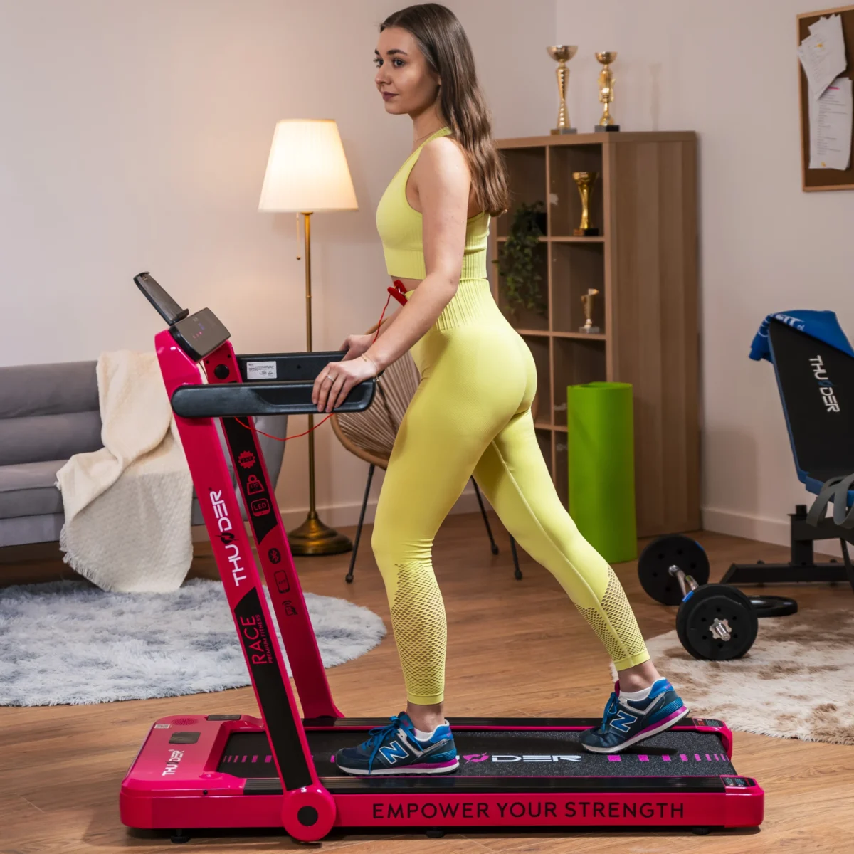 Bandă de alergare electrică THUNDER RACE-PINK - imagine 3