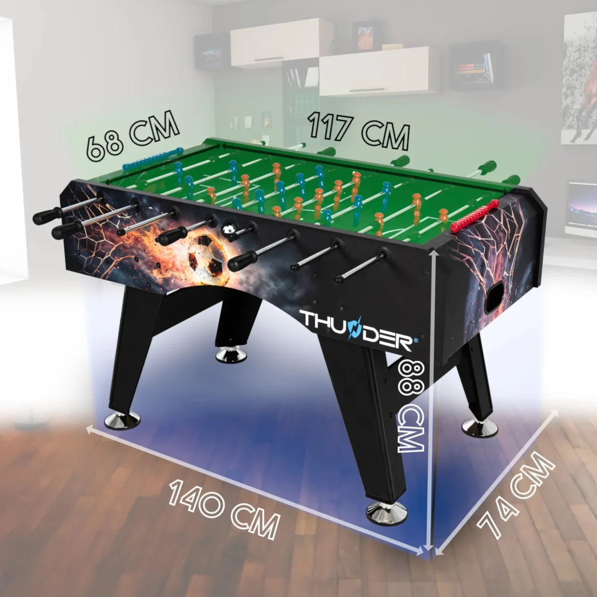 Masa de fotbal THUNDER 4FT FIREBALL - imagine 8