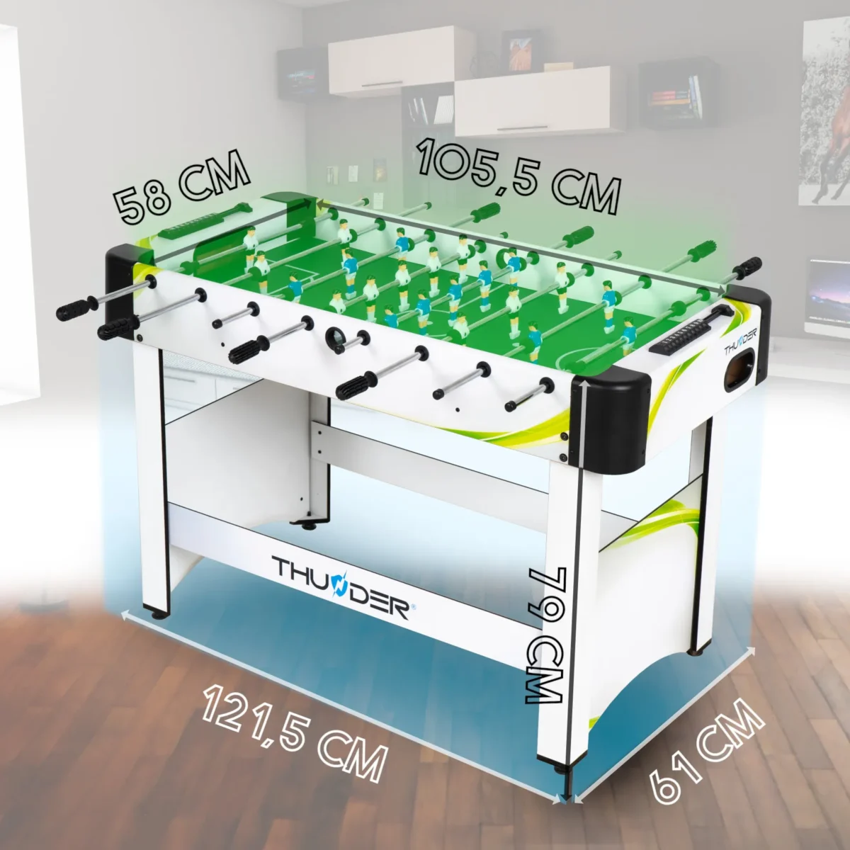 Masa de fotbal THUNDER 4FT FROST - imagine 6