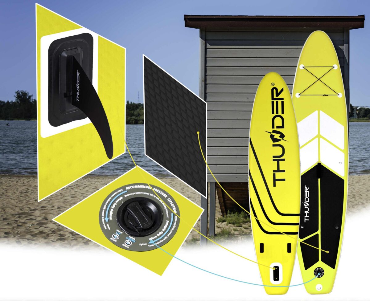 Thunder Placă SUP COAST YELLOW 320 - imagine 4