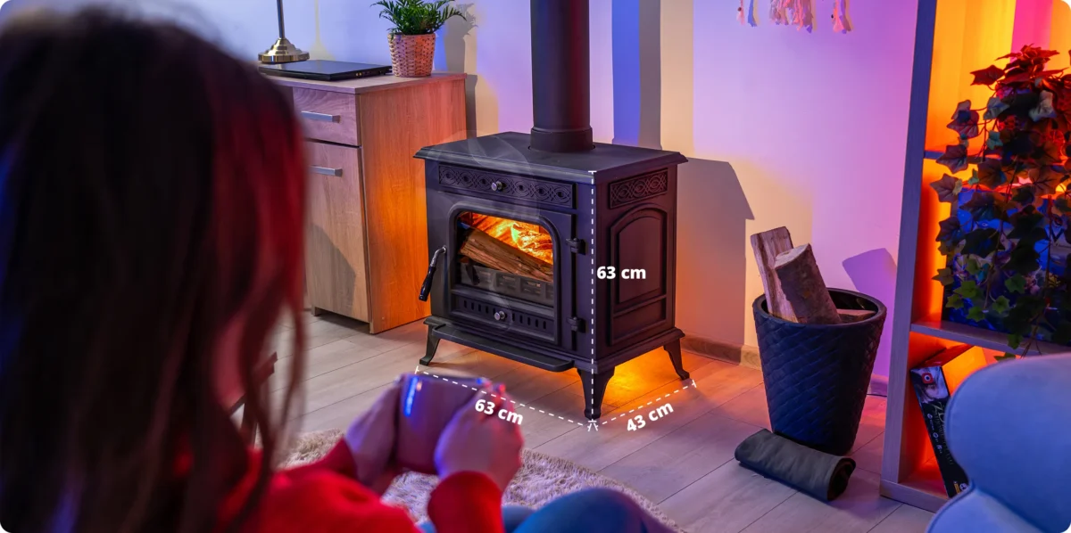 Șemineu din fontă pe lemne Helios 10kW - imagine 10
