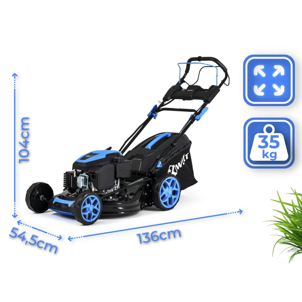 Mașină de tuns iarbă pe benzină Hexwelt 53 cm 4,4 kW cu tracțiune - imagine 3