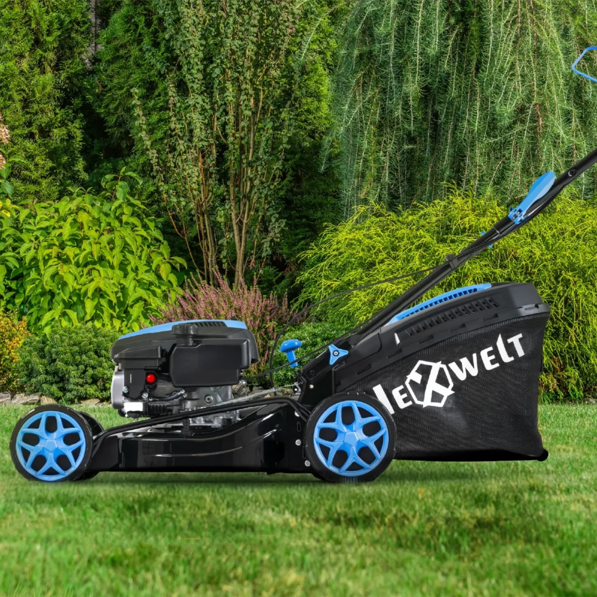 Mașină de tuns iarba pe benzină Hexwelt 46cm 2.6kW cu tracțiune - imagine 2