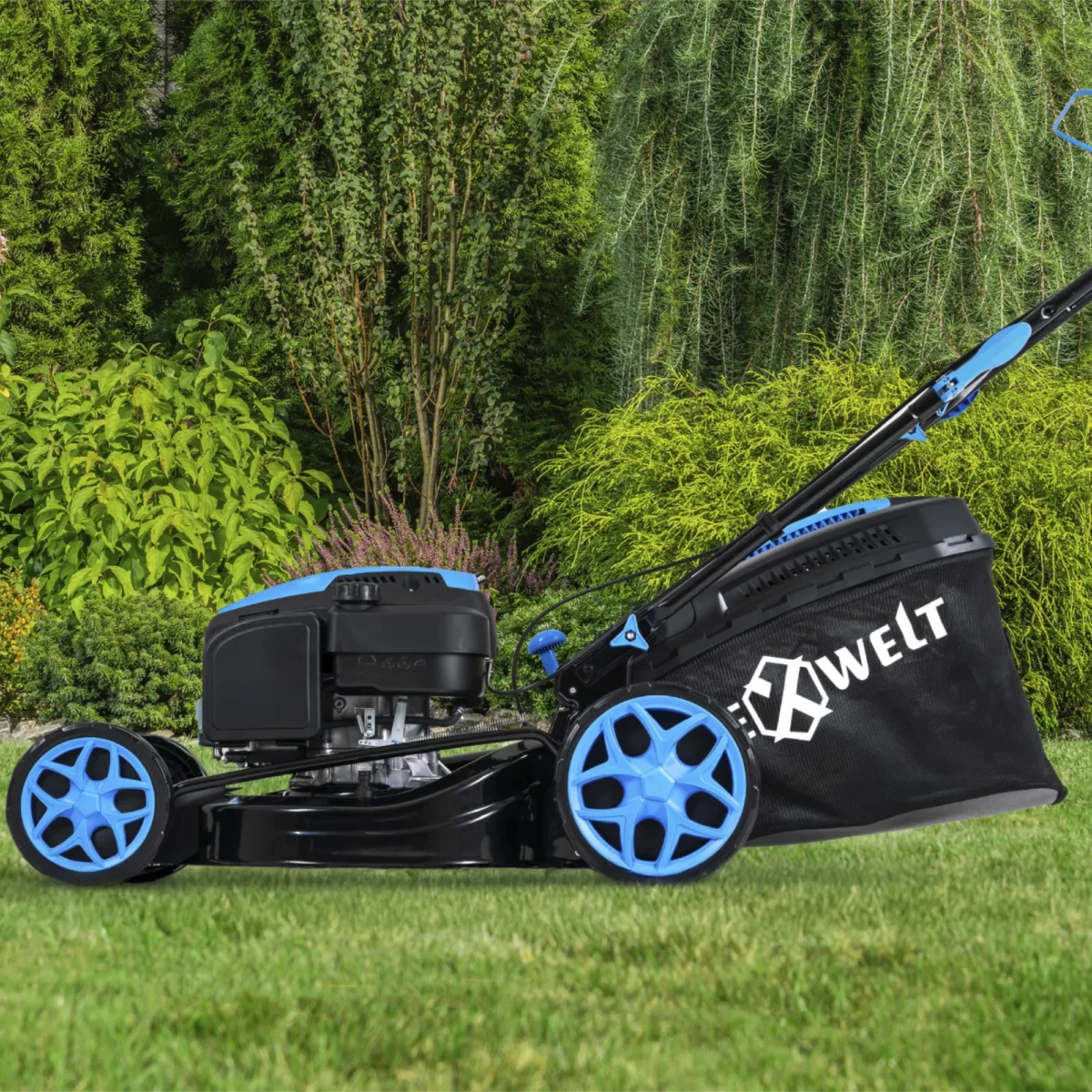 Mașină de tuns iarbă pe benzină Hexwelt 51 cm 3,8 kW cu tracțiune - imagine 2