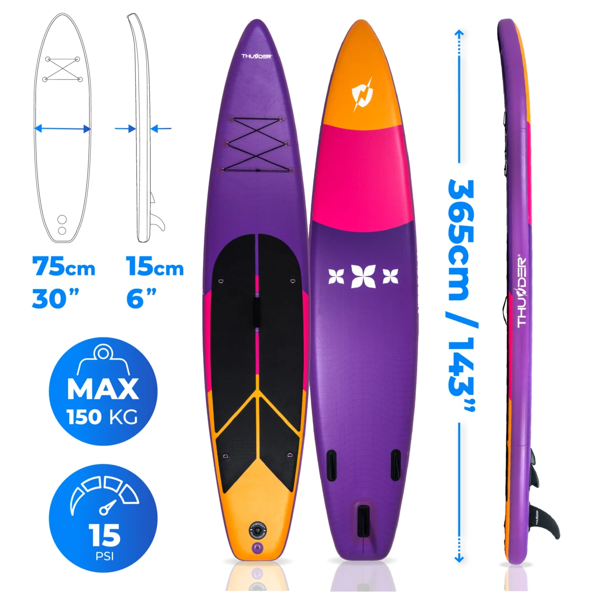 Thunder Placă SUP SHARPE 365 - imagine 2