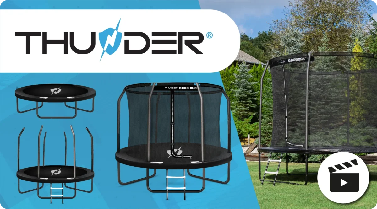 Trambulină de grădină 6FT (183 cm) INSIDE ELITE BLACK - imagine 11