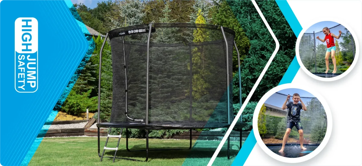 Trambulină de grădină 8FT (244 cm) INSIDE ELITE BLACK - imagine 6
