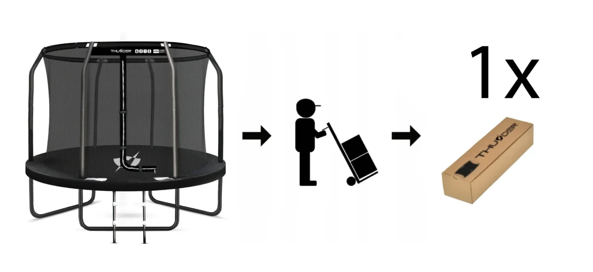Trambulină de grădină 6FT (183 cm) INSIDE ELITE BLACK - imagine 10